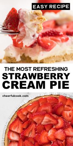 the most refreshing strawberry cream pie recipe