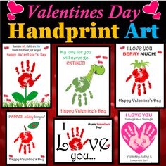 valentine's day handprint art is an easy and fun activity for kids to do