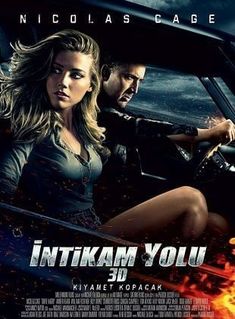 a movie poster for the film intikam youu with two people in a car