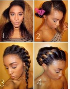 Simple And Cute Protective Style Stretched Hair, Goddess Twist, Hairstyle Gallery, Scene Hair