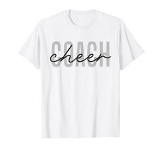 a white t - shirt with the word coach in black on it's chest