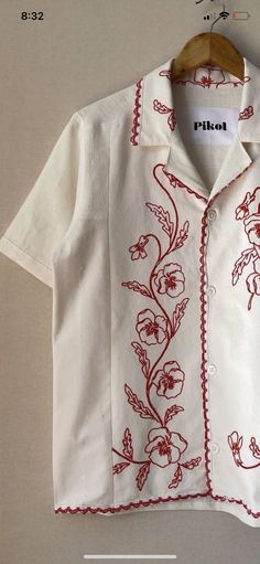 Shirt Painting Ideas Men, Restaurant Uniform, Mens Bowling Shirts, Silly Clothes, Looks Pinterest, Simple Kurta Designs, Trendy Mens Fashion, Men Fashion Casual Shirts