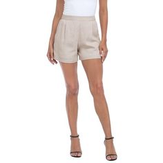 HDE women's linen shorts are the perfect mix of style and comfort! High rise comfy pull-on shorts are made of a soft linen-blend fabric featuring an elastic waistband, front pockets and inner lining. Breathable, lightweight and soft linen blend fabric is great for summer wear. The inner liner provides excellent coverage that prevents any see-through situations. Two side pockets are featured on our linen shorts for storing your essentials. Wear our cute khaki shorts for casual occasions, lounging Linen Shorts Women, Womens Short Dress, Casual Summer Shorts, Khaki Shorts, Color Shorts, Linen Shorts, Linen Women, Shorts With Pockets, Summer Wear