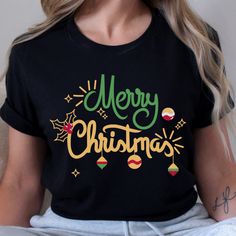 Merry Christmas T-Shirt, Christmas Lights Shirt, Christmas Lights T-Shirt, Christmas Shirt, Merry Christmas Shirt, Christmas Gift Shirt ORDERING: 1. Review all photos 2. Choose Size and Color from drop-down menu 3. If personalization box is available, add your text color 4. Add each shirt to cart one at a time 5. Click "Add to Cart" - you can go back to add more products 6. Click "Proceed to Checkout" 7. Add note to seller for any requests BULK DISCOUNTS AND SPECIAL REQUESTS: We offer bulk discounts and are open to special requests. Please feel free to direct message us with any inquiries. CARE INSTRUCTIONS: Wash inside out, gentle cycle, cold water, tumble dry low, medium iron. PRODUCTION AND SHIPPING: Processing time is next day. First Class Shipping is 2-5 business days (after processin Merry Christmas Shirts, Digital Printer, Christmas Tshirts, Christmas Sweatshirts, Christmas Shirts, Christmas Lights, Crew Neck Sweatshirt, Color Design, Colorful Shirts