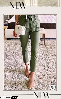 Pockets Belted Straight-leg Pants Khaki Pants Outfit Work, Khaki Pants Outfit, Pants Outfit Work, Winter Pants Outfit, Pants Outfit Men, Outfit Work, Pants Outfit Casual, Summer Work Outfits, Outfit Winter