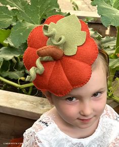 Sewing Pumpkin Costume, Pumpkin Costume Headband, Pumpkin Dress For Kids, Thanksgiving Dress Up Ideas, Diy Baby Pumpkin Costume, Diy Pumpkin Costume Kids, Pumpkin Costume Kids, Diy Pumpkin Costume, Lia Griffith Felt