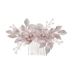 Description This hair comb uses safe material, not easy to break or deform for long time to use. The headpiece is in suitable size, flower design, can be fit for different hairstyles, can meet your hair decorating demands. You can wear this headpiece on anniversary, wedding, party, birthday, photo taking and so on to add your charm. Features - Color: Rose Gold. - Material: Zinc alloy, rhinestone, ABS. - Size: 12.00X6.00X1.00cm /4.72X2.36X0.39inch. - Easy to clip, can hold your hair firmly, this Silver Hair Comb, Gold Headpiece, Bride Headband, Hair Accessories Pearl, Headpiece Hairstyles, Crystal Headpiece, Bridal Hair Flowers, Wedding Hair Clips, Bride Hair Accessories