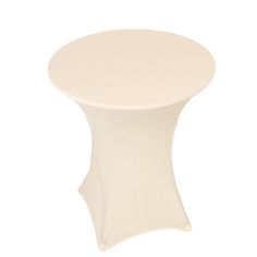 a white round table on a white background