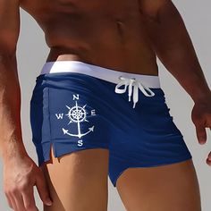 Season:Summer,Spring; Fabric:Polyester,Spandex; Gender:Men's; Style:Designer,Fashion; Elasticity:Micro-elastic; Occasion:Surfing,Swimming Pool,Beach,Holiday; Fit Type:Regular Fit; Function:Breathable,Soft; Waistline:Mid Waist; Pattern:Nautical,Compass; Design:3D Print,Drawstring,Pocket,Elastic Waist; Brand:OUKU; Pants Type:Shorts,Board Shorts,Swim Trunks,Swim Shorts,Boxer Swim Shorts,Swimming Trunks; Fly Type:Drawstring,Elasticity; Front page:FF; Listing Date:06/05/2024; Production mode:External Summer Swimwear With Built-in Shorts For Leisure, Blue Boxer Briefs With Built-in Shorts For Beach Season, Short Boxer Briefs For Beach, Fitted Boxer Briefs For Beach, Summer Fitted Boxer Briefs, Fitted Short Boxer Briefs For Beach, Beachwear Brief Swimming Shorts, Fitted Short Boxer Briefs For Vacation, Beachwear Swimming Shorts