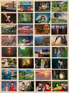 an image of many different pictures in the same frame, with people and animals on them