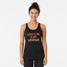 Wrestling Is My Superpower by ApparelCo | Redbubble Pizza Planet, Pizza Hut, Yoga Shirts, Black Power, Yoga Tops, Tank Top Designs, Yoga Wear, Junk Food, Shirts With Sayings