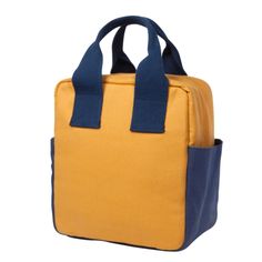 Made for the Monday to Friday routine, this tote offers a zippered place for containers and cutlery and sturdy straps for carrying it to and fro all week long. Material: Outer: 100% Cotton, Lining: 100% Aluminized Paper Care: Wipe clean interior, spot clean exterior. Yellow Rectangular Travel Lunch Bag, Functional Tote Lunch Bag For School, Everyday Functional Backpack Lunch Bag, Practical Lunch Bag With Zipper, Practical Lunch Bag With Zipper For Everyday, Functional Backpack Lunch Bag, Functional Everyday Lunch Bag Backpack, Functional Lunch Bag For Daily Use With Zipper Closure, Functional Lunch Bag With Zipper For Daily Use