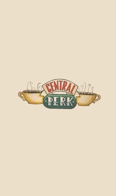 the logo for central perk coffee