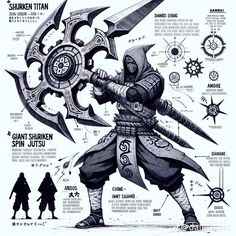 Character Full Body Drawing, Armored Ninja, Fantasy Map Making, Fantasy Props, Concept Art Drawing, Game Character Design, Superhero Design, Fantasy Concept Art