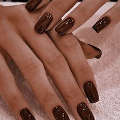 Dark Brown Square Nails, Dark Red Brown Nails, Brown Natural Nails, Brown Gel Nails Short, Dark Neutral Nails, Deep Brown Nails, Dark Chocolate Nails, Espresso Nails, Dark Brown Nails