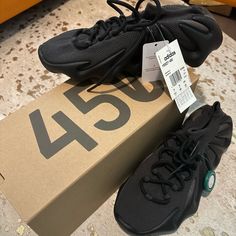 Adidas Yeezy Dark Slate Brand New With Tags & Box Men’s Size 10.5.. Rubber Sole , Primeknit Design, Sock-Style Ankle, Round Toe. Front Lace- Up Fastening, Branded Insole. Adidas Yeezy 450, Yeezy 450, Yeezy Black, Sock Style, Mens Yeezy, Yeezy Shoes, Shoes Brand, Fashion Socks, Adidas Yeezy