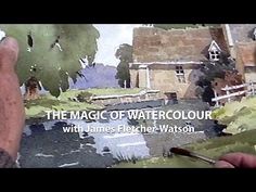 a man is painting a house with watercolors