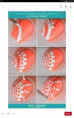 Dot Nail Designs, Quick Nail Art, Lace Nail Art, Gel Nail Art Designs, Dot Nail Art, Finger Nail Art, Lace Nails, Butterfly Nail Art, Cute Nail Art Designs