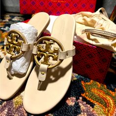 Tory Burch Sz8 Metal Logo Tory Burch Miller, Metal Logo, Logo Color, Metallic Logo, Tory Burch Shoes, Women's Shoes Sandals, Tory Burch, Shoes Sandals, Like New