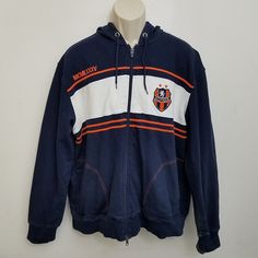 Tommy Hilfiger Mens Full Zip Hoodie XL Blue Orange Logo Hooded L/S All American and Classic Style from Tommy Hilfiger. Hoodie has discolorations on the sleeve. Please see photos for details. Pit to Pit: 25" Sleeve: 26" Length: 27" Brand: Tommy Hilfiger Size Type: Regular Size: XL Size Type: Regular Color: Blue Type: Hoodie Department: Men Vintage: No Features: Full Zip Pattern: Solid Tommy Hilfiger Cotton College Tops, Casual Hooded Hoodie For Sports, Casual Tommy Hilfiger Tops For College, Tommy Hilfiger Casual Tops For College, Long Sleeve Hoodie With Double-lined Hood For Sports Season, Casual Sports Hoodie, Tommy Hilfiger Hoodie With Drawstring Hood For Streetwear, Casual Hooded Hoodie For Sports Season, Tommy Hilfiger Cotton Hoodie Sweatshirt