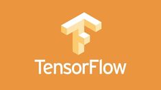 the logo for tensoftflow is shown on an orange background with white letters that spell out