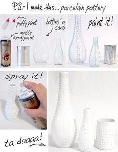 there are many different types of vases and jars on this page, including one for each individual