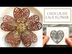 chocolate lace flower is shown next to a card with the words chocolate lace flower on it