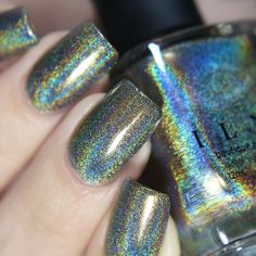 Treehouse - by ILNP Holographic Nail Polish, Holographic Nails, Beautiful Nails, Tree House, Army Green, Nail Polish, Nail Art, Nails, Green