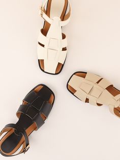 Editor's NotesSPUR's shoes are unique and timeless for everyday wear.- Light-weighted Gladi Sandal- Eye-catching smooth leather detail- Modern trendy square front toe - Set on a stacked heel for comfortable fit- Feminine and minimal styleMeasurements(in.)- Size: KR 230MM (US 6) ~ KR 255MM (US 8.5)- Heel Height: 0.4in.Composition & Care- Synthetic leather- Avoid direct heat and moisture- Professional cleaning is recommendedDesigner- by SPUR Modern Sandals With Leather Footbed And Square Toe, Leather Detail, Professional Cleaning, Stacked Heel, Synthetic Leather, Flat Sandals, Smooth Leather, 2 Colours, Women's Shoes Sandals