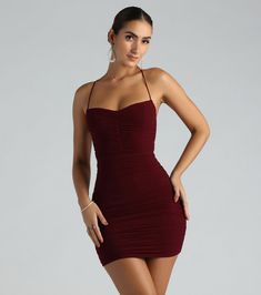 Mood Forever Mesh Lace-Up Mini Dress | Windsor Hoco Dresses Y2k, Dark Red Homecoming Dresses, Red Hoco Dress, Senior Hoco, Red Hoco, Bridesmaids Bachelorette, Vegas Outfits, Night Engagement, Priscilla Ricart