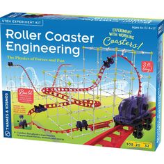 Roller Coaster Engineering Kit - Kitty Hawk Kites Online Store Force Motion And Energy, Centripetal Force, Motion Energy, Stem Experiments, Physics Experiments, Engineering Challenge, Stem Kits, Force And Motion, Modular Building