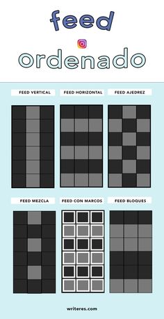 an image of some type of grids that are in different colors and sizes, with the