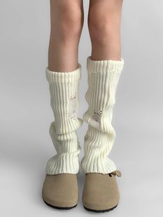 Embrace a chic, edgy style with our Dark Gray, Milk White, and Khaki Distressed Holes Knit Leg Warmers. Crafted from high-quality, soft knit fabric, these leg warmers offer both warmth and a trendy look. The distressed holes design adds a unique, fashionable twist, making them perfect for pairing with skirts, dresses, or shorts. Available in versatile colors—dark gray, milk-white, and khaki—these leg warmers are a must-have accessory for adding a touch of attitude to any outfit. Garment Size Siz Comfortable Casual Mid-calf Leg Warmers, White Knitted Knee-high Leg Warmers, Stretch Mid-calf Leg Warmers, Black Cotton Knee-high Leg Warmers, Casual One-size Hand Knitted Leg Warmers, Steampunk Fashion Female, Steampunk Fashion Male, Knit Leg Warmers, Boot Toppers