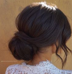 Low Bun Wedding Hair, Bridal Makeup And Hair, Sanggul Modern, Low Updo, Chignon Bun, Best Hairstyle