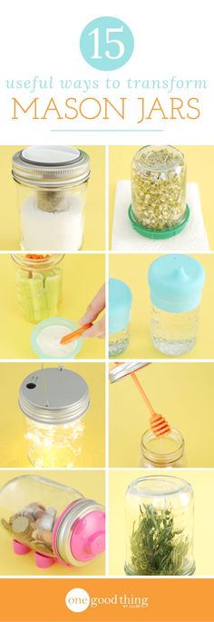 mason jars with lids and spoons are featured in this post - it - yourself guide