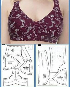 a woman's bra top with the pattern cut out