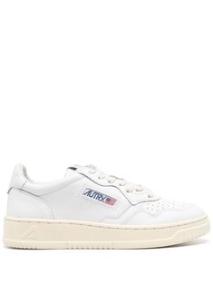 white calf leather smooth grain panelled design tonal stitching logo patch at the tongue perforated toebox logo patch to the side embossed logo to the side branded heel counter padded ankle round toe front lace-up fastening branded leather insole flat rubber sole Leather High-top Sneakers With Logo Patch, White Leather Sneakers With Perforated Toe Box, Classic High-top Sneakers With Round Toe, Leather Sneakers With Perforations Medium Fit, Classic Sneakers With Perforations, Casual White High-top Sneakers With Logo, Sneakers With Embossed Logo And Round Toe, Leather High-top Sneakers With Logo Detail, White Sole Leather Sneakers With Logo Detail