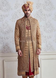 Brocade Anarkali, Wedding Anarkali, Hindu Wedding Decorations, Indo Western Sherwani, Western Gown