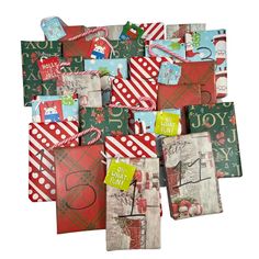 many different types of christmas gift bags