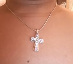 This crystal cross is beautiful and stunning. Attention Philly and South Jersey residents! To avoid shipping costs I can sell my jewelry face to face. Let me know the place and the time. White Cross-shaped Jewelry With Rhinestones, White Cross-shaped Rhinestone Jewelry, White Rhinestone Cross Jewelry, Crystal Cross Pendant Necklace As Gift, Crystal Crucifix Jewelry As Gift, Cross-shaped Rhinestone Jewelry Gift, Gift Cross Jewelry With Rhinestones, Gift Cross-shaped Jewelry With Rhinestones, Rhinestone Cross Jewelry For Gifts