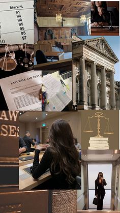 a collage of images including law offices