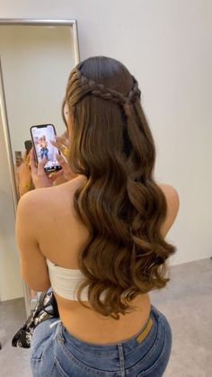 Hairdo For Long Hair, Fancy Hairstyles, Easy Hairstyles For Long Hair, Stylish Hair, Aesthetic Hair, Prom Hair, Pretty Hairstyles, Hair Looks, Hair Trends