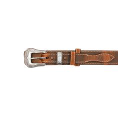 CRAZY RANGER is made with 40 mm (1.57 in) genuine oil-tanned harness leather for unsurpassed strength and durability. It features single-piece construction with a classic dark beveled edge and contrast stitching, plus a fashionable silver finish buckle, loop, and tip set. Enjoy premium materials and stylish design with CRAZY RANGER. Made in the U.S.A. Classic Leather Belt Buckles For Rodeo, Brown Leather Rodeo Belt, Brown Leather Belt For Rodeo, Rugged Brown Bridle Leather Belt, Beveled Edge, Belt Size, Single Piece, Stitching, Buckle