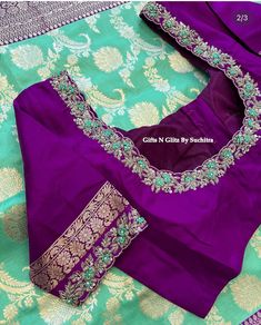 Latest Thread Work Blouse Designs, Maggam Thread Work Blouse Designs, Parrot Green Blouse Design, Simple Thread Work Blouse Designs, Heavy Blouses, Thread Work Blouse Designs, Marriage Saree, Saree Combination, Thread Work Blouse