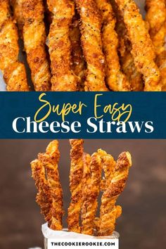 two different types of cheese straws are shown