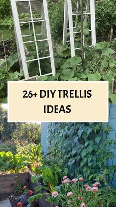 26+ DIY Trellis Ideas Decorative Trellis Ideas, Garden Trellises Ideas, Tomato Trellis Ideas Diy, Ladder Trellis Ideas, Wire Trellis Ideas, Trellis Ideas Diy Climbing Vines, Garden Trellis Ideas Diy, Homemade Trellis, Trellis Ideas Garden