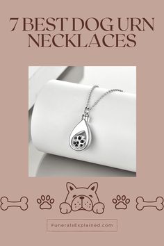 a dog's paw print on the front of a necklace