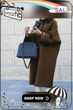 Fashion Solid Color Cardigan Jacket Women Autumn O-neck Long Sleeve Woolen Coat Ladies Casual Loose Commuter Pocket Jackets New Brown Sweater Coat For Work, Solid Color Sweater Coat For Fall Workwear, Fall V-neck Sweater Coat For Work, Chic Long Sleeve Sweater Coat For Office, Elegant V-neck Solid Color Outerwear, Chic Brown Sweater Coat For Work, V-neck Outerwear With Pockets For Office, Brown V-neck Outerwear For Work, V-neck Office Outerwear With Pockets