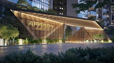 an artist's rendering of the entrance to affinity, a luxury hotel in singapore