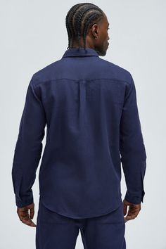 Available In Navy. Fold Down Collar Front Button Closure Chest Pocket Long Sleeve Pair With Bahamas Linen Pants Shell: 55% Linen 45% Cotton Imported | Mens Bahamas Linen Long Sleeve Shirt in Navy Blue size Medium by Fashion Nova Navy Fashion, Mens Button Up, Linen Pants, Bahamas, Chest Pocket, Long Sleeve Shirt, Fashion Nova, Button Up Shirts, Sleeve Shirt